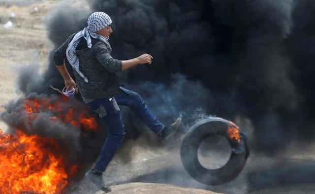 İsrail ordusu fələstinlilərə atəş açdı: 37 ölü, 1700 yaralı - FOTO/VİDEO