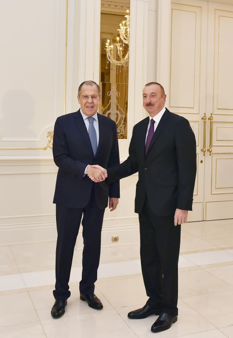 İlham Əliyev Lavrovla görüşdü - FOTOLAR