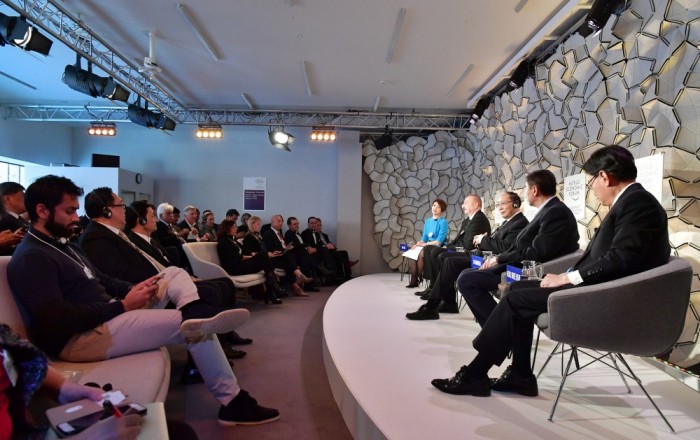 Prezident və birinci xanım Davosun sessiyasında - FOTOLAR