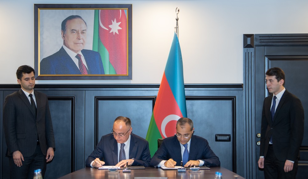 Cabbarov və Qoşqarlı Anlaşma Memorandumu imzaladı - FOTO