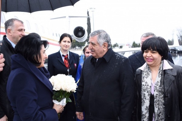 Gürcüstan Prezidenti Qaxa getdi- FOTO
