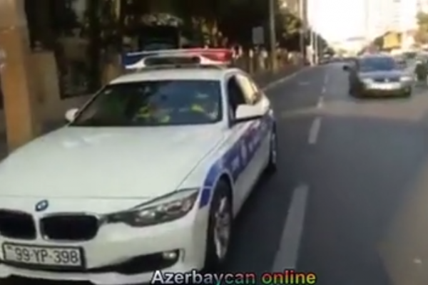 Bakıda bu yol polisini videoya çəkən sürücü həbs edildi -VİDEO