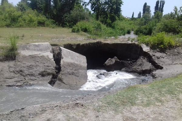 Göyçayda kanal dağıldı:  iki kənd susuz qalıb