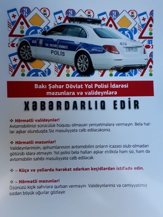 Polisdən "Son zəng" XƏBƏRDARLIĞI: avtomobilləri məzunlara həvalə ETMƏYİN!