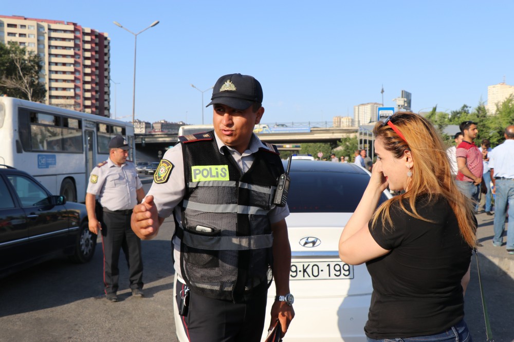 Bakıda polis genişmiqyaslı tədbirlərə başladı (Fotolar)