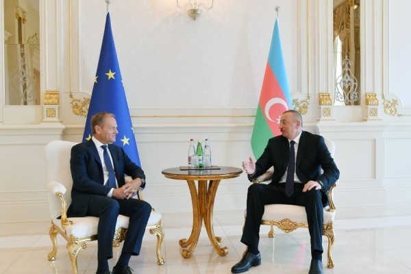 İlham Əliyev və Avropa İttifaqı Şurasının Prezidenti ilə görüşdü - Fotolar
