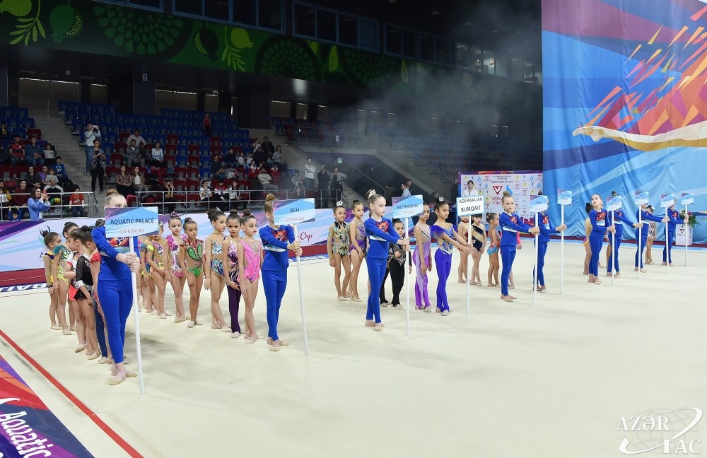 Bakıda gimnastika üzrə beynəlxalq turnirin açılışından - FOTOLAR