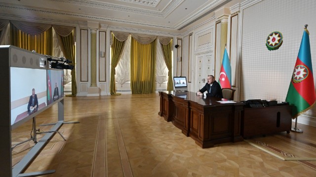 Prezident yeni icra başçısını videoformatda qəbul etdi - FOTO (YENİLƏNİB)