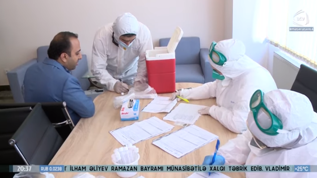 ATV telekanlına tibbi briqada göndərildi: əməkdaşları koronavirus testindən keçir (VİDEO)