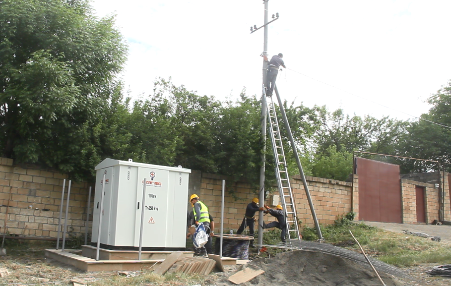 Çuxuryurd kəndində enerji sistemi yenidən qurulur - FOTO
