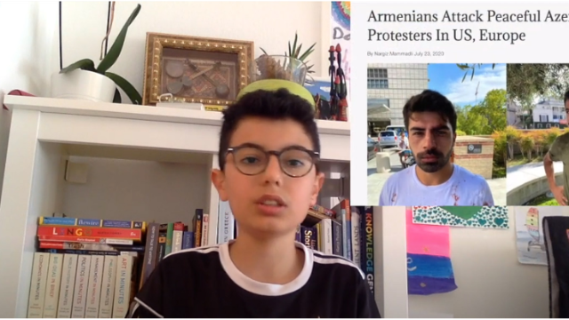 Azyaşlı azərbaycanlı bloger Ermənistanın faşist siyasətinə etirazını bildirib 