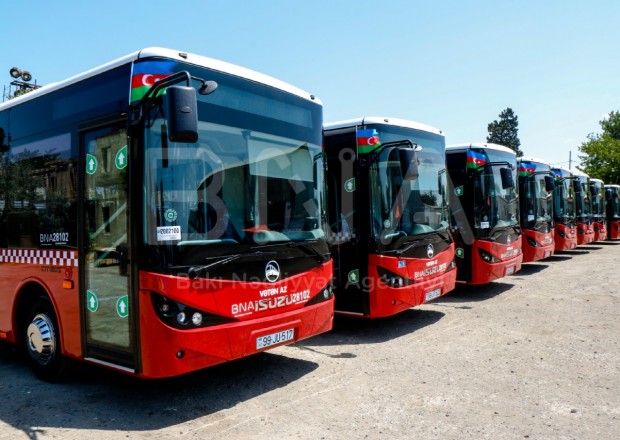 Bakıya 115 ədəd yeni avtobusun ilk partiyası gətirildi - VİDEO