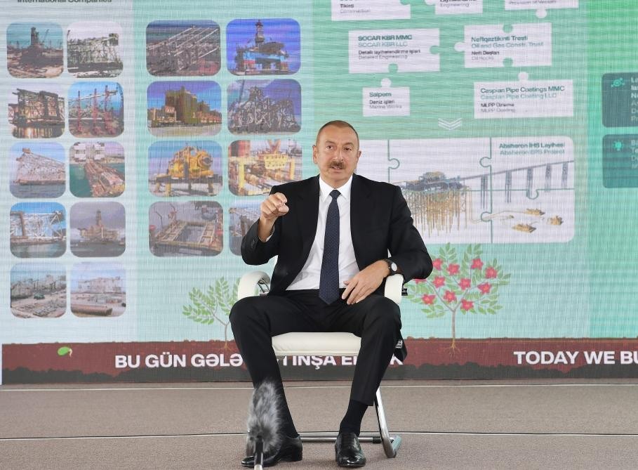 Prezident təməlqoyma mərasimində - FOTOLAR (YENİLƏNİB)