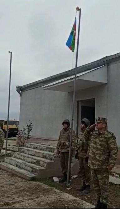 Ağdamın bu kəndində Azərbaycan bayrağı ucaldıldı - FOTO