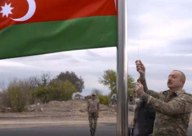 Prezident Ağdamda bayrağımızı ucaltdı - VİDEO