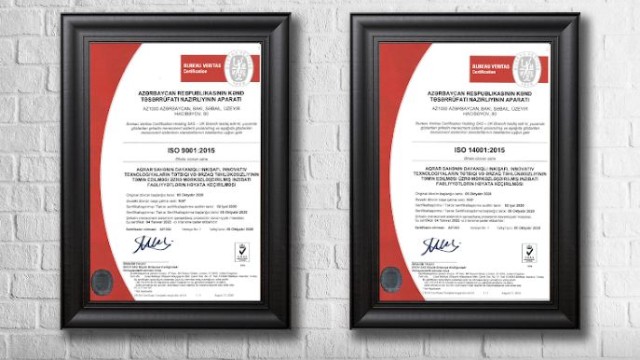 Kənd Təsərrüfatı Nazirliyi  beynəlxalq sertifikatlar alıb 
