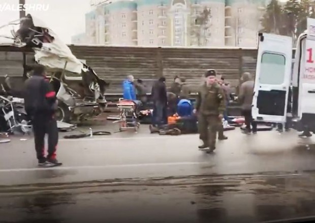 Rusiyada yük maşını hərbi avtobuslara çırpıldı - dörd hərbçi öldü