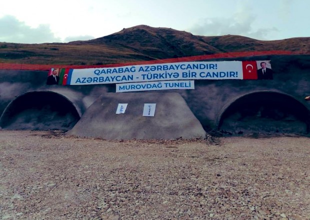 Murovdağ tunelində sınaq sürüşü edildi - VİDEO