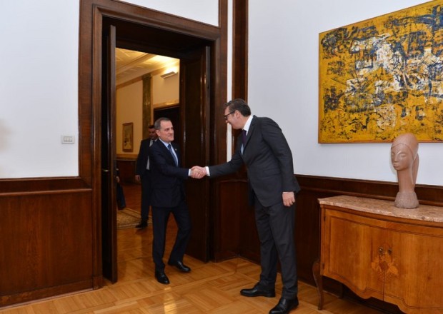 Ceyhun Bayramov Serbiya Prezidenti ilə görüşdü 