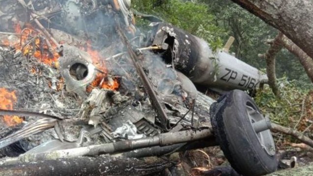 Qəzaya düşən helikopterin “qara qutu”su tapıldı -Hindistanda