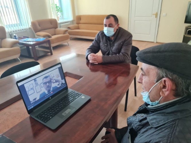 Novruz Aslanov videoformatda qəbul keçirdi - FOTOLAR