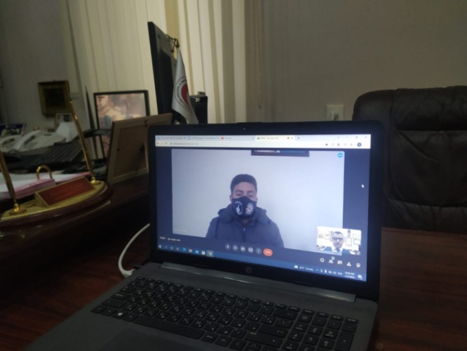Novruz Aslanov videoformatda qəbul keçirdi - FOTOLAR