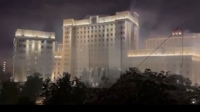 Rusiya Müdafiə Nazirliyinin binasında yanğın oldu - VİDEO
