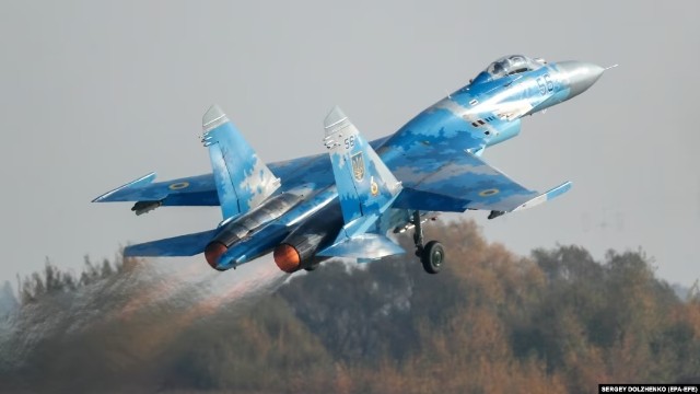 Ukraynanın "Su-27" təyyarəsi vuruldu