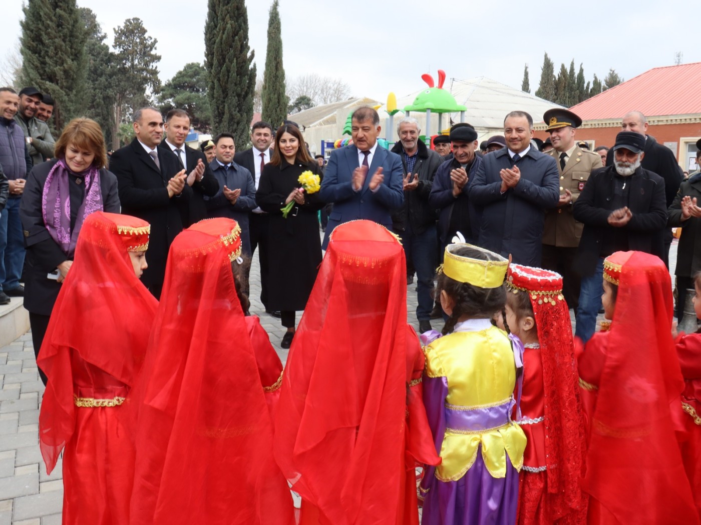 Samuxda Novruz bayramı münasibəti ilə ümumrayon şənliyi keçirilib - FOTOLAR