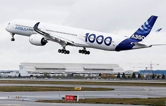 Airbus ikimotorlu sərnişin təyyarəsinin sınaq uçuşunu keçirib -  VIDEO