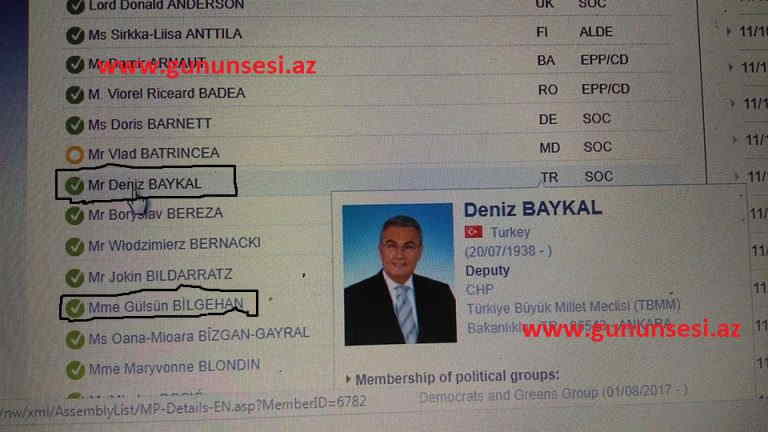 Dəniz Baykal da AŞPA-da Azərbaycana qarşı səs verdi 