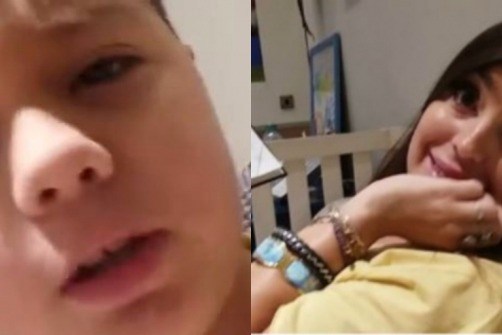 Leyla Əliyevanın oğlu anası ilə videosunu paylaşdı - VİDEO
