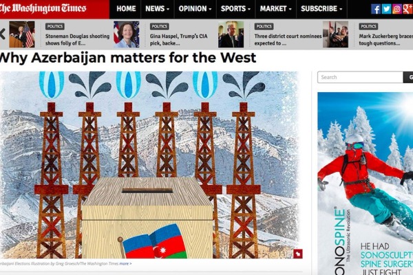 Washington Times:  Azərbaycan nəyə görə Qərb üçün əhəmiyyətli sayılır?