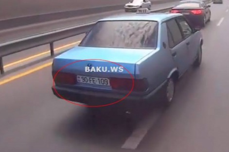 Tofaşın sürücüsü DYP-nin gözü qarşısında   avtoşluq edir (VİDEO)