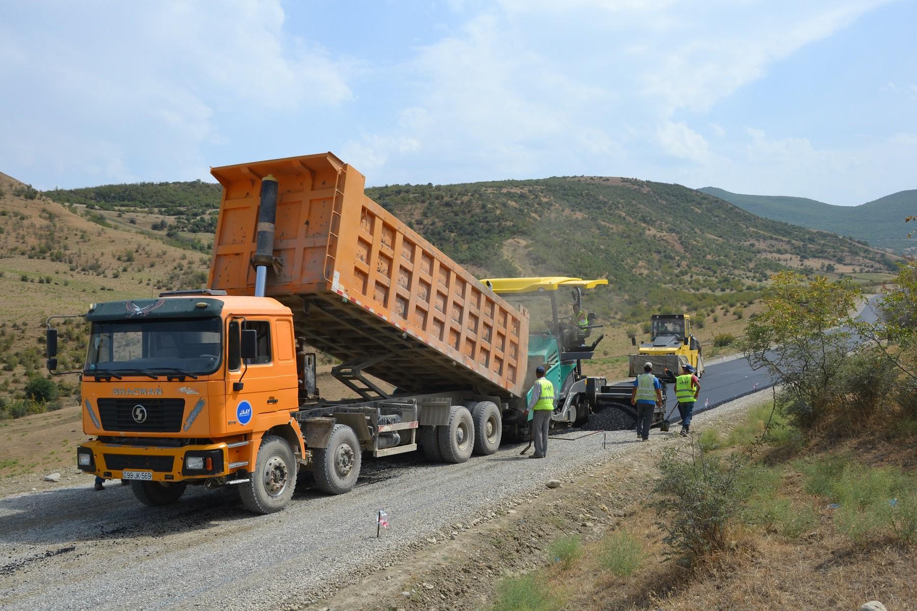 Şabranda 26 km uzunluğunda avtomobil yolu yenidən qurulur -  (FOTOLAR+VİDEO)