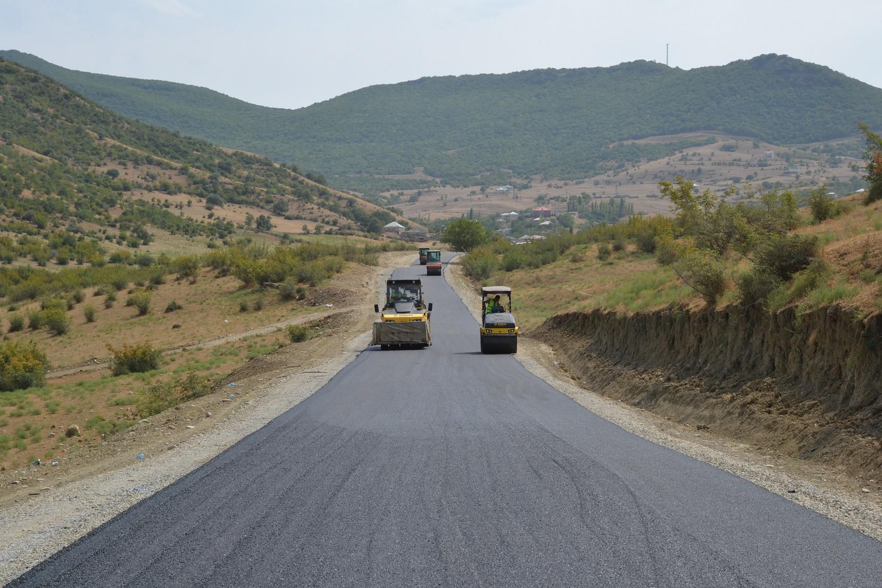 Şabranda 26 km uzunluğunda avtomobil yolu yenidən qurulur -  (FOTOLAR+VİDEO)