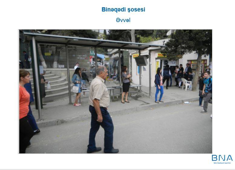 Bakıda daha bir avtobus dayanacağı   zəbt edildi - FOTO