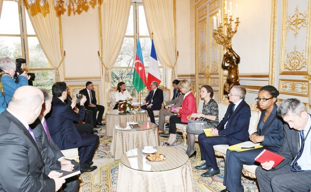 Mehriban Əliyeva Fransa Milli Assambleyasının sədri ilə görüşüb - FOTOLAR