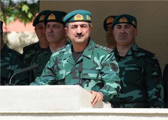 General sərhədçilərlə nahar etdi - Yeni hərbi hissədə (FOTO)