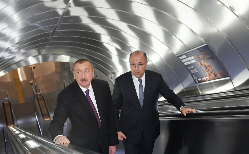 Prezident “Xətai” metrostansiyasının açılışında - FOTOLAR-YENİLƏNİB
