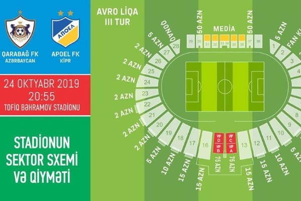 “Qarabağ” – APOEL matçına nə qədər bilet satılıb? 