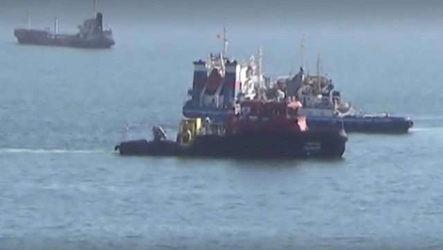 Rusiyada "Zaliv Amerika" neft tankeri partladı - VİDEO