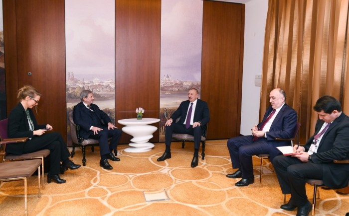 Prezident Avropa İttifaqının komissarı ilə görüşdü - FOTO