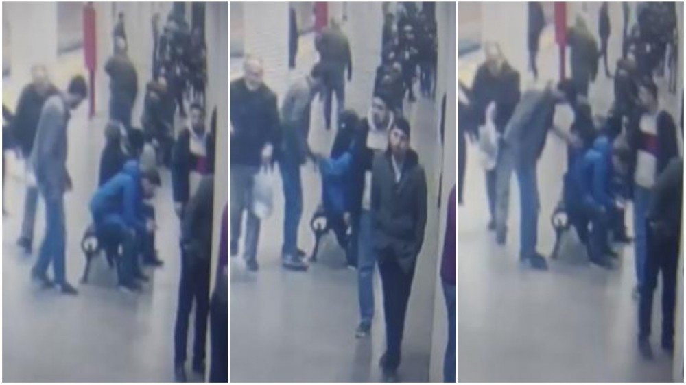 Metro gözləyən polisi öz  silahlıyla vurdu - FOTO+VİDEO