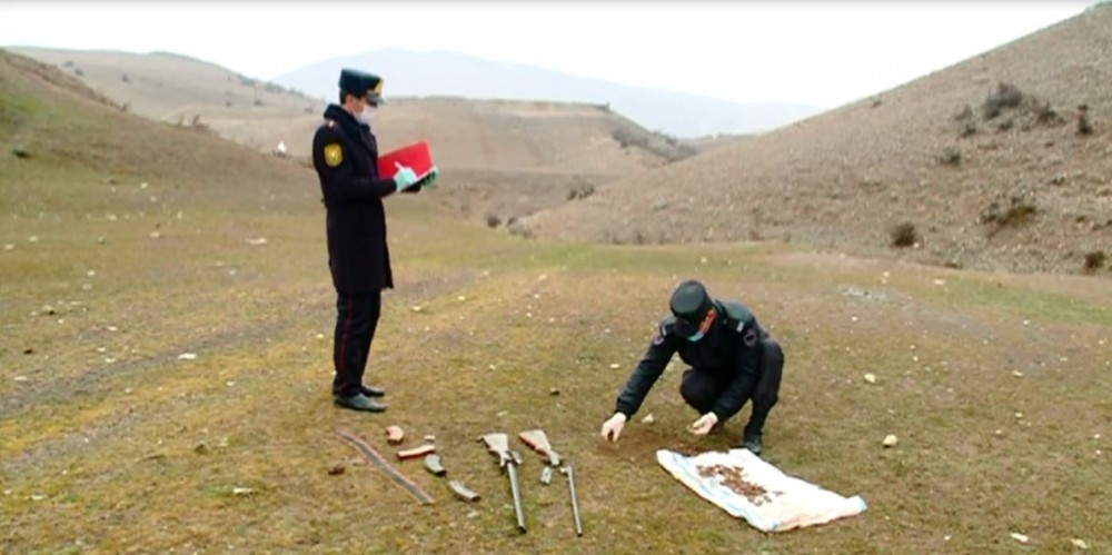 Goranboyda silah-sursat tapıldı - Video - Foto