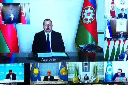 Prezidentlər arasında videokonfrans vasitəsilə görüş başladı - VİDEO