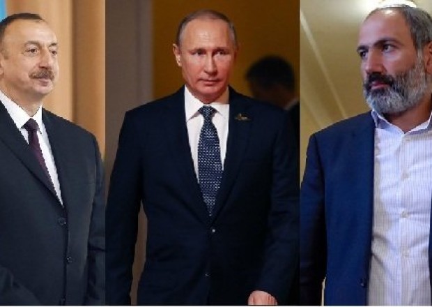 İlham Əliyevin Putin və Paşinyanla görüşü başladı