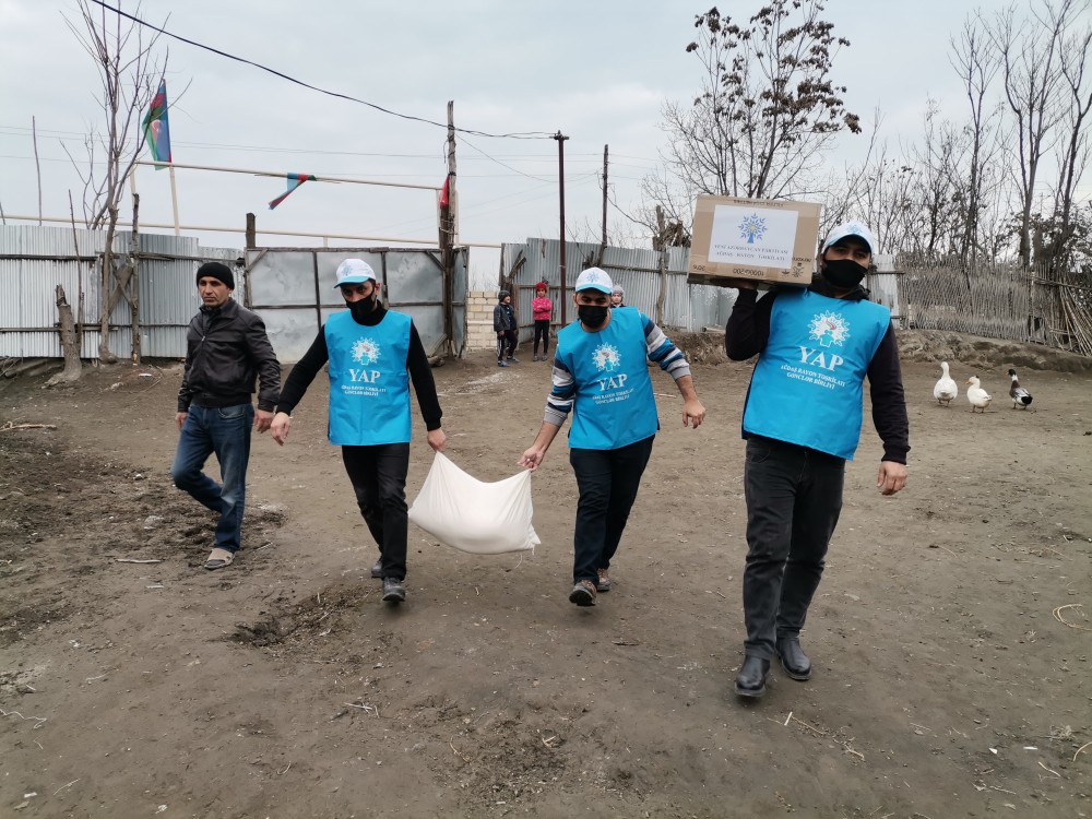 YAP Ağdaş rayon təşkillatı humanitar aksiyaya start verdi - FOTOLAR