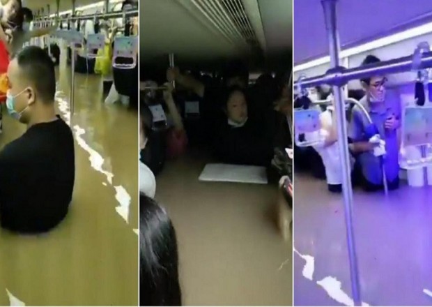 Çində metronu su basdı - ölənlər var
