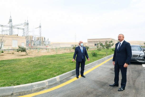 İlham Əliyev “Abşeron” yarımstansiyasının açılışında- FOTOLAR